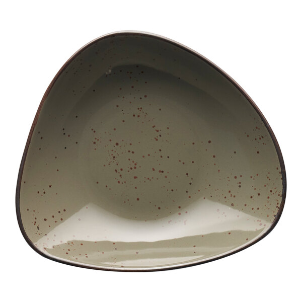 International Tableware Splash 12.5 oz. Green Smoke Triangular ...