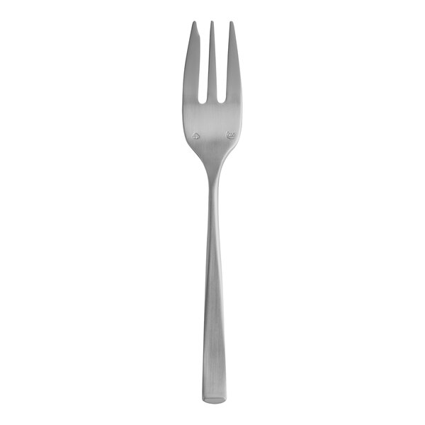 A silver fork with a long neck.