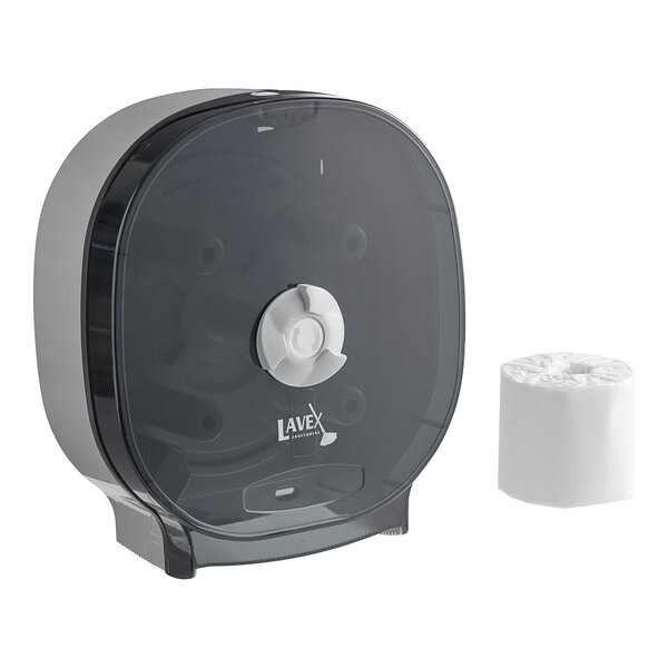 Lavex Black 5 1/4" Four Roll Carousel Toilet Tissue Dispenser Kit with