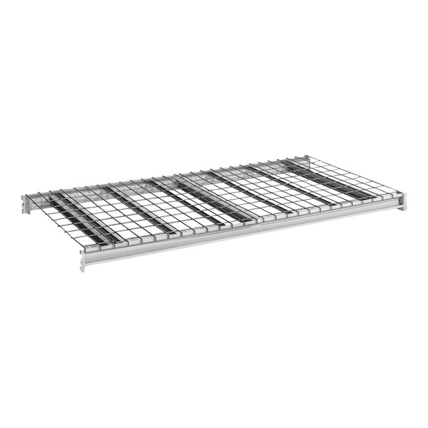 Hallowell Light Gray Bulk Rack Shelf Level with Waterfall Wire Decking