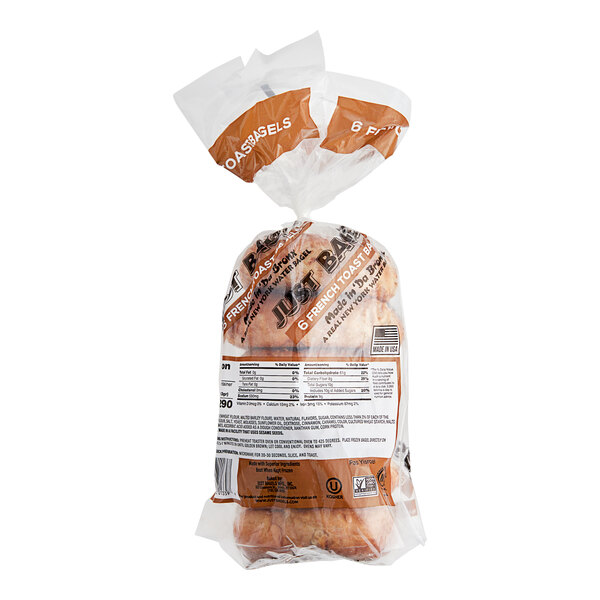 Just Bagels Frozen Authentic New York French Toast Bagel 4 oz. 48/Case