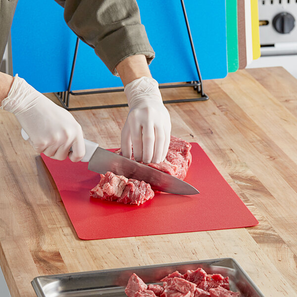 Choice 18" x 12" x 1/16" 6Piece MultiColored Flexible Cutting Board Kit