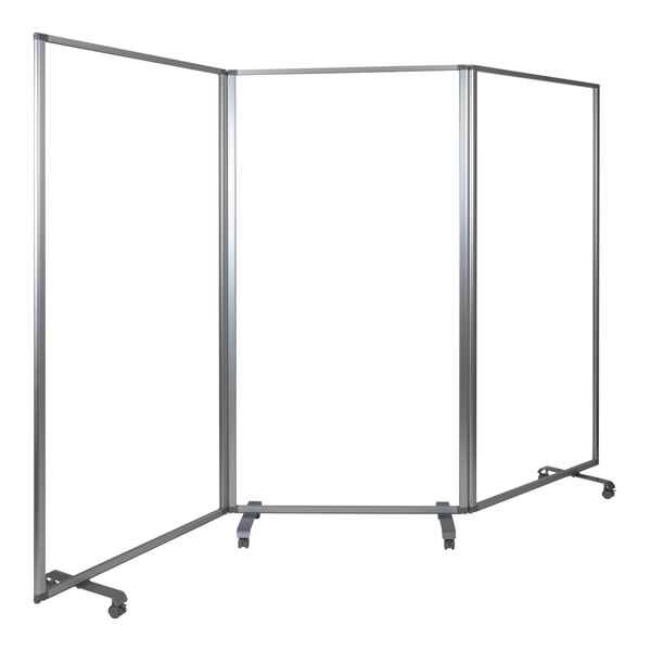 Flash Furniture Raisley 72 1/8" x 106 1/2" Clear Acrylic Mobile Room