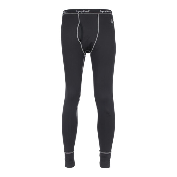 RefrigiWear black base layer bottoms for men with a white logo on the front.