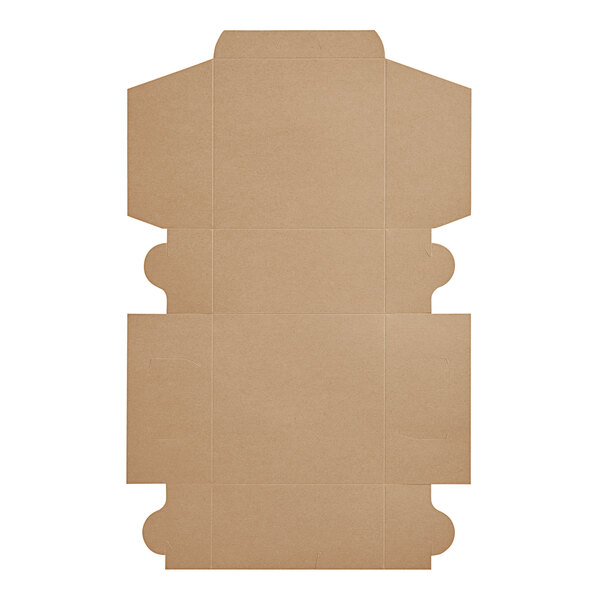 A brown Baker's Mark pie box with a cut out top.