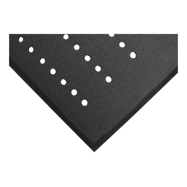 M+A Matting Complete Comfort 496035900 3' x 5' Black PVC Foam AntiFatigue Mat with Drainage