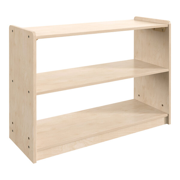 A Flash Furniture wooden 2-shelf open storage unit.