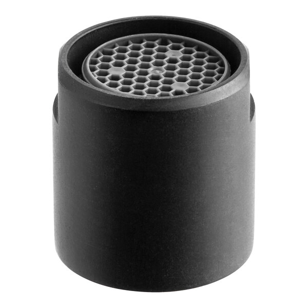 A black round Waterloo aerator with a hole in it.