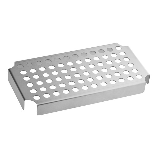 Regency 8 1/2" x 4 3/8" 20-Gauge Stainless Steel Grate for Water Stations with Ice Bins