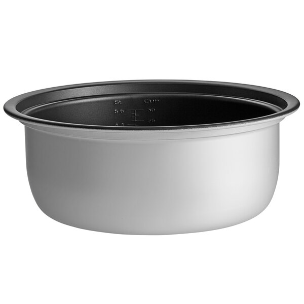 A non-stick pot for a Galaxy rice cooker with a lid.