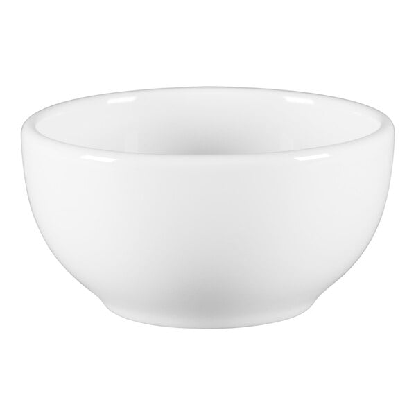 A RAK Youngstown ivory china bistro bowl on a white background.