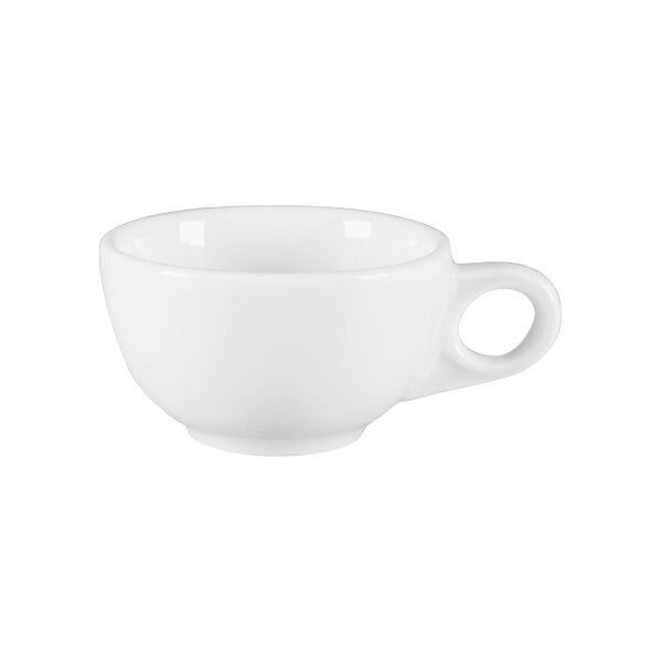 A RAK Youngstown ivory china cup with a handle on a white background.