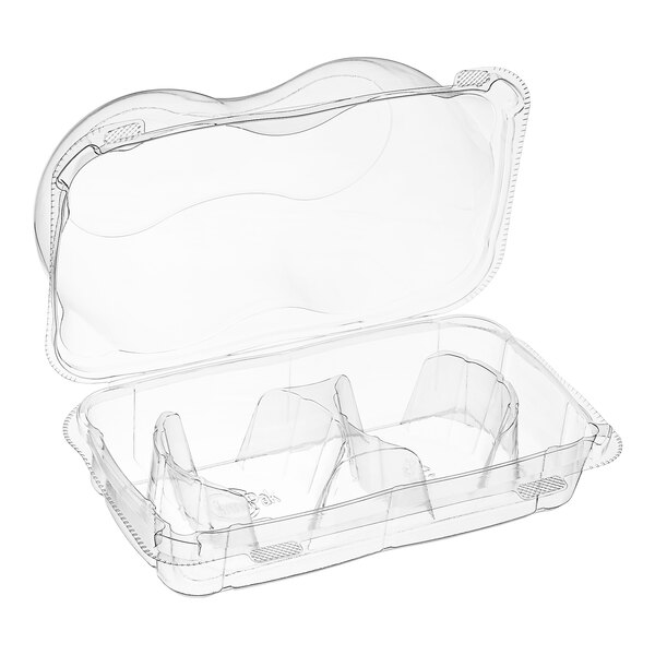 InnoPak 8" x 5 1/4" x 3 13/16" Dome Hinged Clear Cupcake