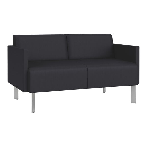 LS100 Single Black Upholstered Leg Rest