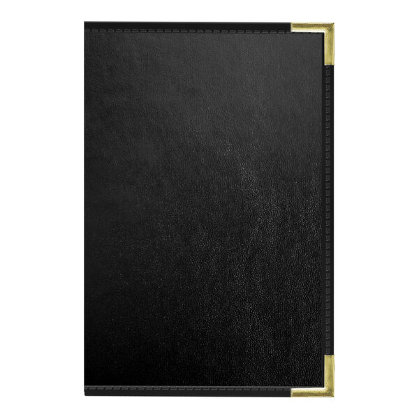 H. Risch, Inc. Oakmont 5 1/2" x 8 1/2" Black 12View Menu Cover