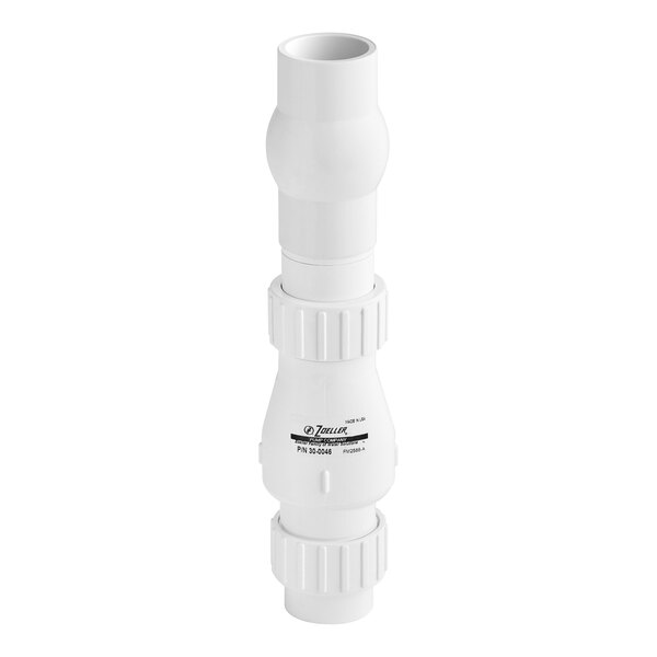 Zoeller 300046 Quiet Check 1 1/2" White PVC Valve with Quarter Turn
