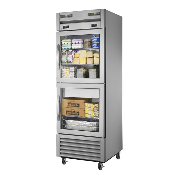 True T23DTGHCFGD01 27" Bottom Mounted Glass Half Door ReachIn