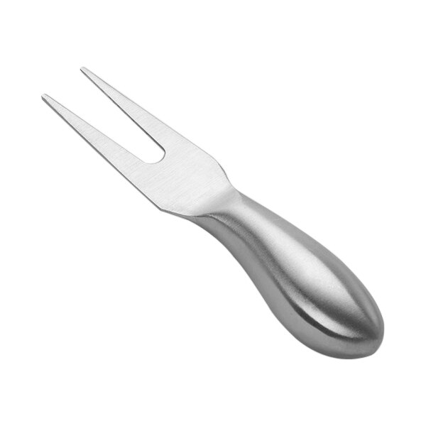 An American Metalcraft stainless steel cheese fork with a silver handle.