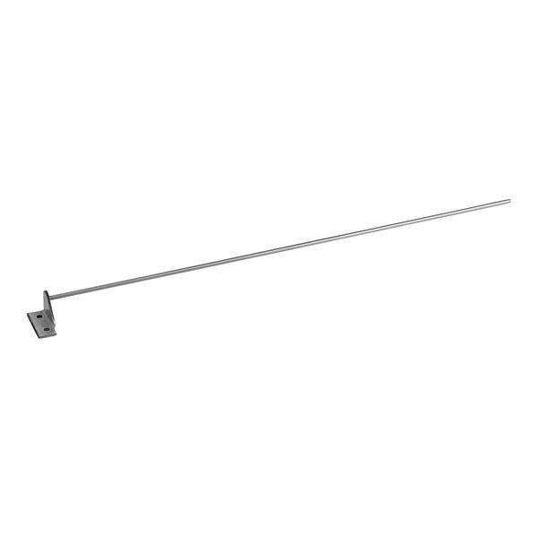 A long metal rod with a metal bracket on the end.