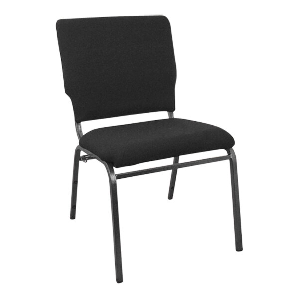 Flash Furniture Advantage 18 1/2" Black Multipurpose Church Chair with