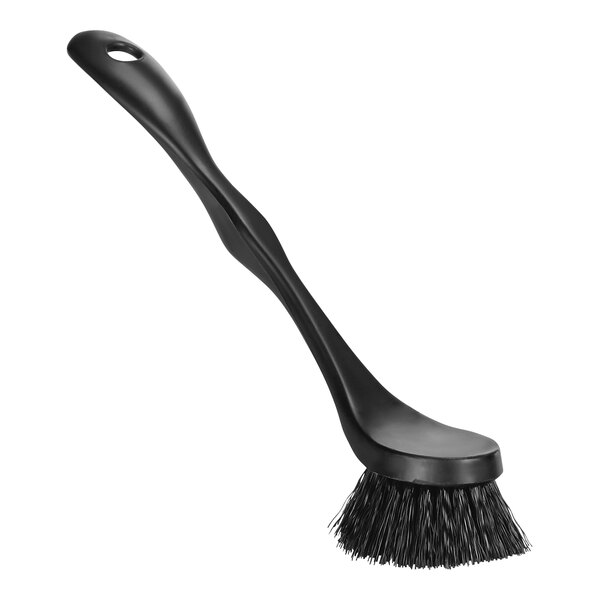 Remco ColorCore 428119 7 3/8 Black Dish Brush with Medium Bristles