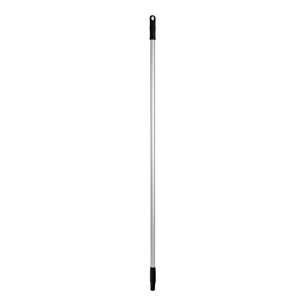 A long silver pole with black handles.