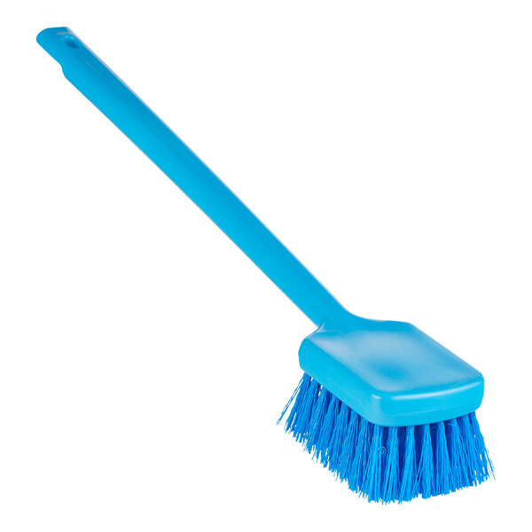 A blue Remco ColorCore washing brush with a long handle.