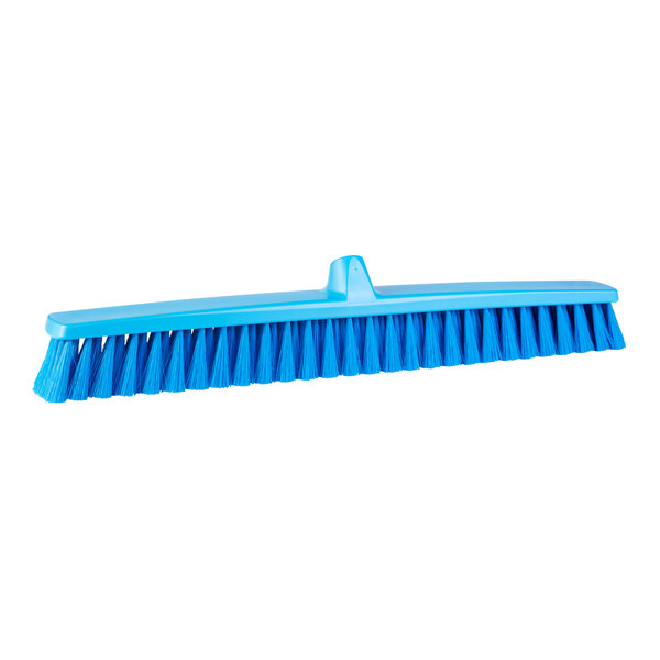 A blue Remco ColorCore push broom head.