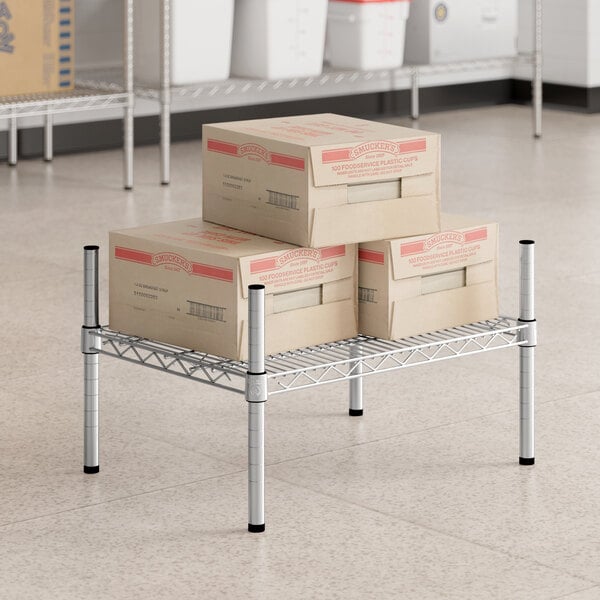 Regency Spec Line 18" x 24" x 14" NSF Stainless Steel Wire Stationary Dunnage Rack