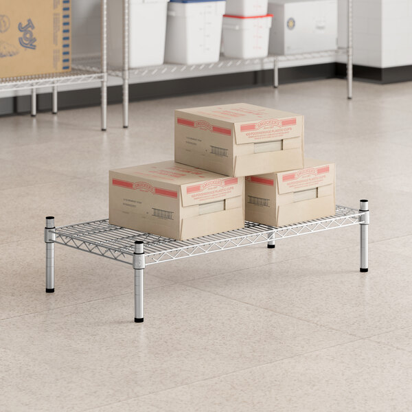 Regency Spec Line 18" x 36" x 8" NSF Stainless Steel Wire Stationary Dunnage Rack