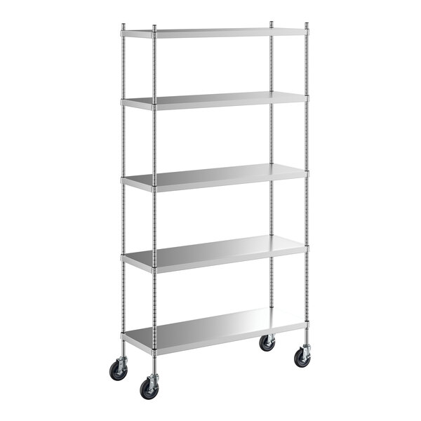 Regency Spec Line 18" x 48" x 92" NSF Solid Stainless Steel Mobile