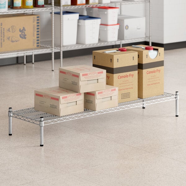 Regency Spec Line 18" x 60" x 8" NSF Stainless Steel Wire Stationary Dunnage Rack