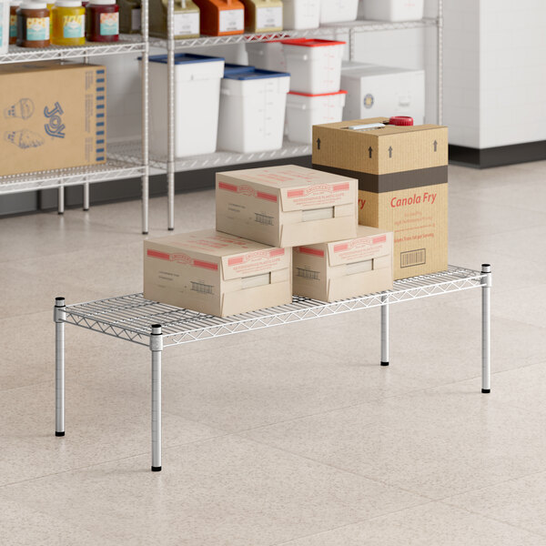 Regency Spec Line 18" x 48" x 14" NSF Stainless Steel Wire Stationary Dunnage Rack
