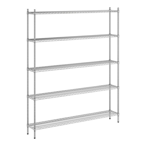 Regency Spec Line 12" x 72" x 86" NSF Stainless Steel Stationary Wire