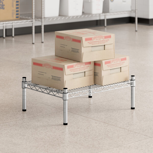 Regency Spec Line 18" x 24" x 8" NSF Stainless Steel Wire Stationary Dunnage Rack