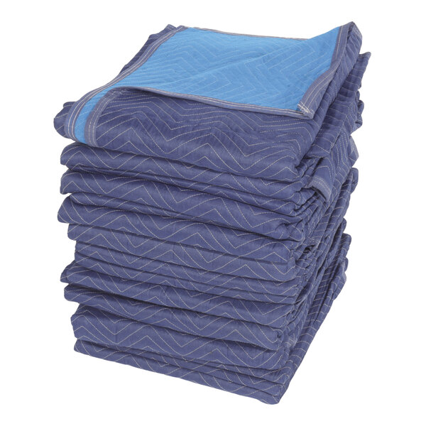 Vestil 72" x 80" HeavyDuty Blue NonWoven Fabric Moving Blanket QPC