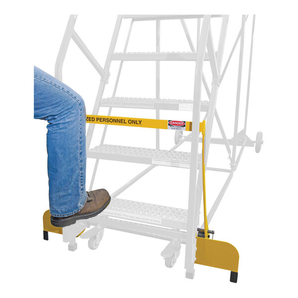 Vestil LAD-GATE-58 Foot Activated Ladder Safety Gate for 58-Degree Incline Warehouse Ladders