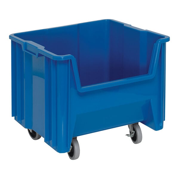 Quantum Giant Stack 17 1/2" x 16 1/2" x 15 1/2" Blue Mobile Storage Container QGH805MOBBL - 2/Case
