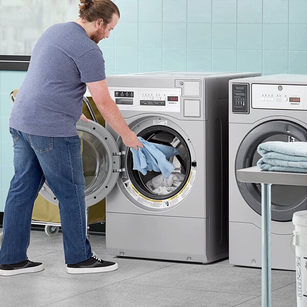 Crossover 3.5 cu. ft. 27" Front Load Electric Commercial Washer and 7 cu. ft. 27" Front Load Electric Commercial Dryer - Free Use