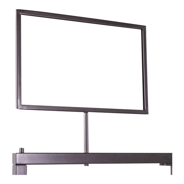 A black rectangular Econoco sign holder with a white background.