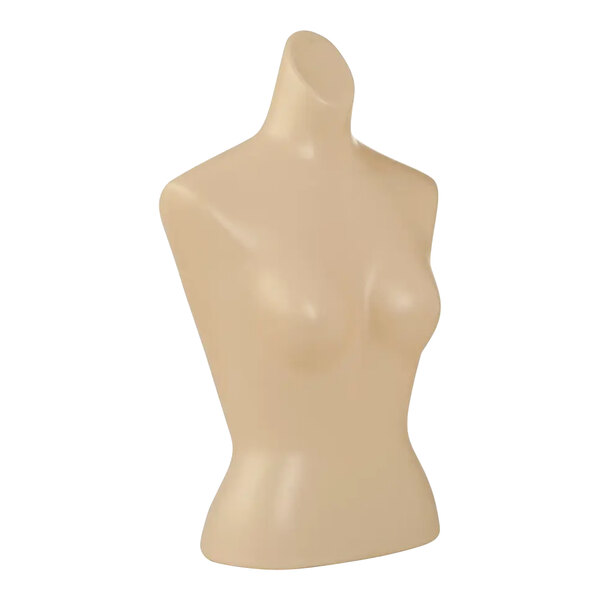 An Econoco tan female torso mannequin on a white background.