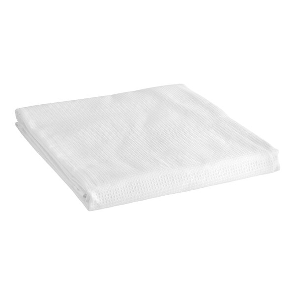 1888 Mills Adorn 120" x 96" Queen Size White Cotton / Polyester Decorative Top Sheet - 12/Case