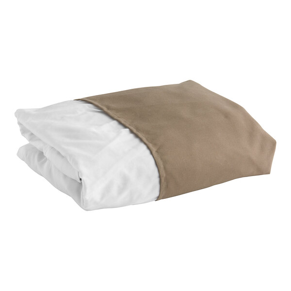 1888 Mills Beyond 80" x 54" Full XL Beige Size Polyester Bed Skirt 6/Case
