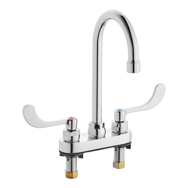 American Standard 7500170.002 Monterrey 1.5 GPM Deck-Mount Lavatory Faucet with Wrist Blade Handles and 5" Gooseneck Spout