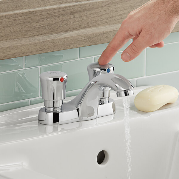 American Standard 1340227.002 0.5 GPM DeckMount Metering Faucet with 4" Centers