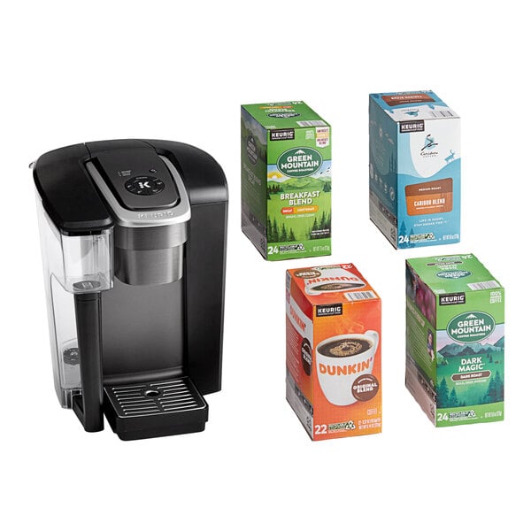 Keurig® K-1500 Commercial Single Serve Pod Coffee Maker with 4 K-Cup® Boxes - 120V