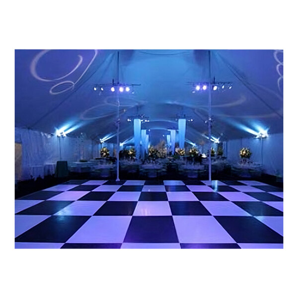 California Portable Dance Floor 12' x 12' Black and White Checker Composite Laminate Portable