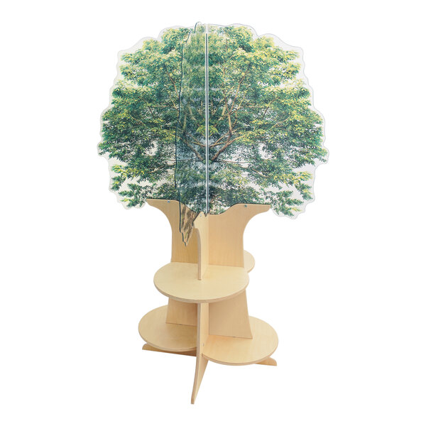 Whitney Brothers Nature View WB0551 37 1/4" x 37 1/4" x 54 1/2" 2-Tier Wood Tree Book Shelf