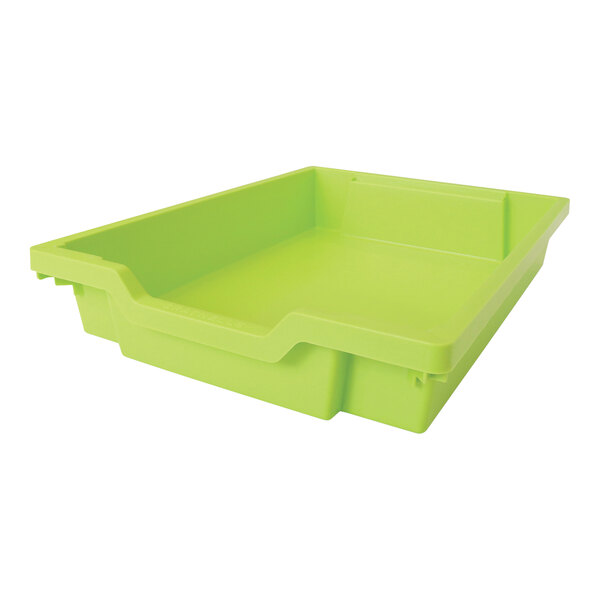 Whitney Brothers 12 1/4" x 17" x 3" Shallow Lime Green Plastic Tray for CH0287