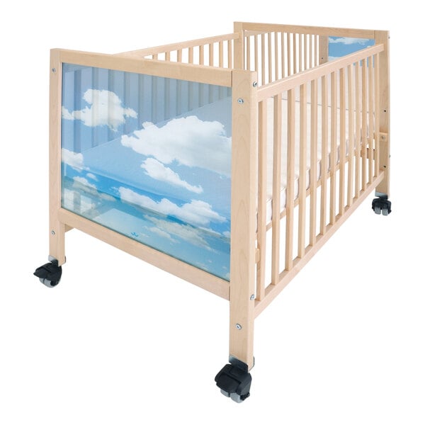 Whitney Brothers 40" x 27" x 37" Mobile Wood Tranquility Infant Crib